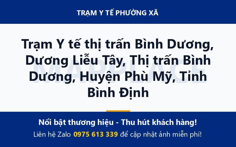 Trạm Y tế thị trấn Bình Dương, Dương Liễu Tây, Thị trấn Bình Dương, Huyện Phù Mỹ, Tỉnh Bình Định
