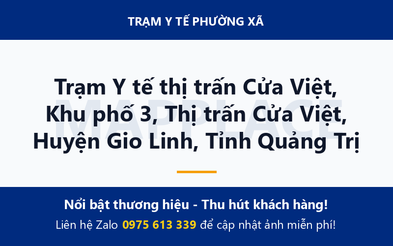 Trạm Y tế thị trấn Cửa Việt, Khu phố 3, Thị trấn Cửa Việt, Huyện Gio Linh, Tỉnh Quảng Trị