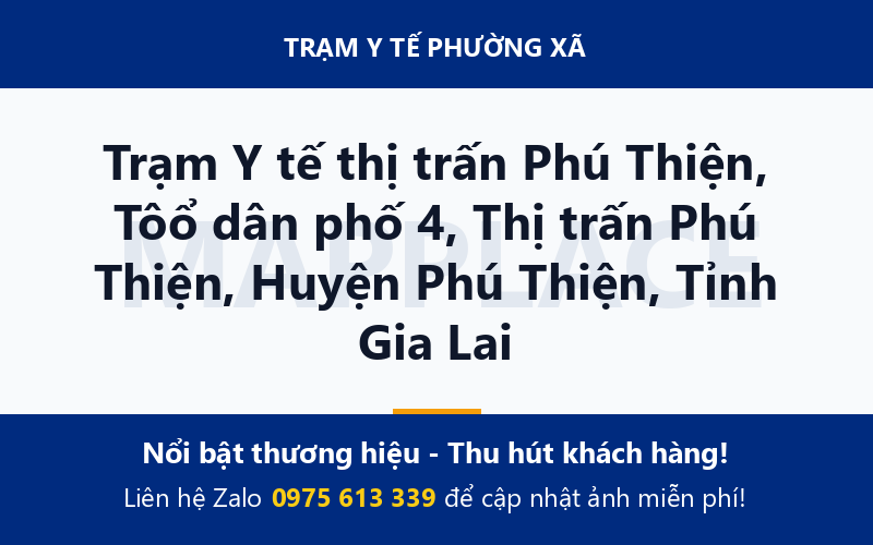 Trạm Y tế thị trấn Phú Thiện, Tôổ dân phố 4, Thị trấn Phú Thiện, Huyện Phú Thiện, Tỉnh Gia Lai