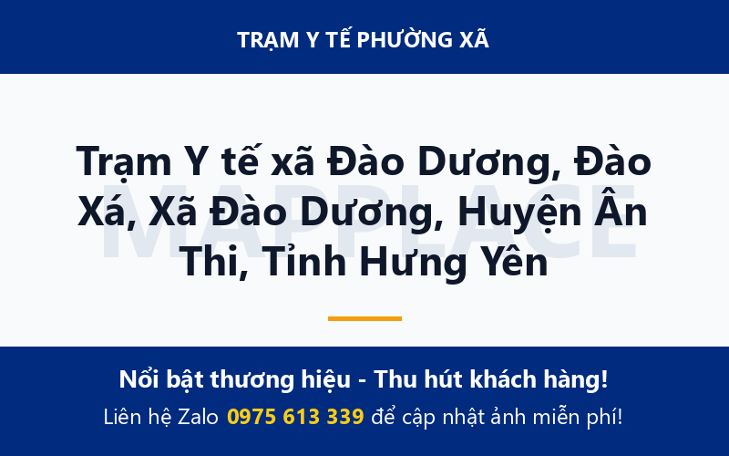Trạm Y tế xã Đào Dương, Đào Xá, Xã Đào Dương, Huyện Ân Thi, Tỉnh Hưng Yên
