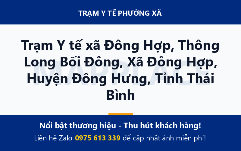 Trạm Y tế xã Đông Hợp, Thông Long Bối Đông, Xã Đông Hợp, Huyện Đông Hưng, Tỉnh Thái Bình