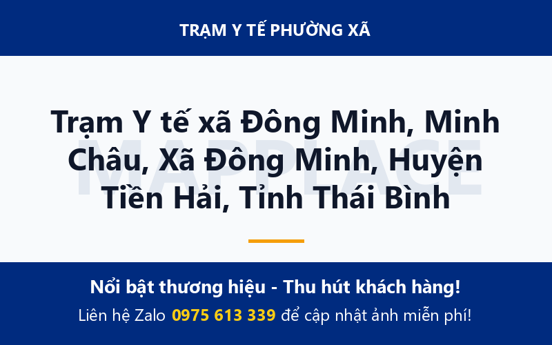 Trạm Y tế xã Đông Minh, Minh Châu, Xã Đông Minh, Huyện Tiền Hải, Tỉnh Thái Bình