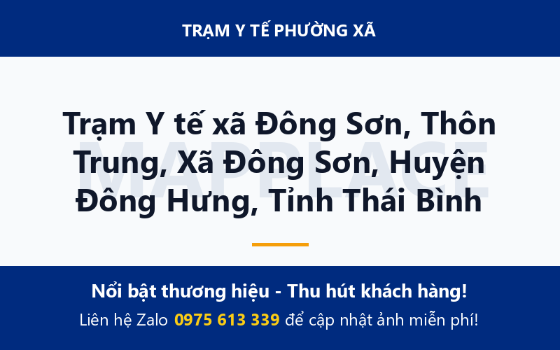 Trạm Y tế xã Đông Sơn, Thôn Trung, Xã Đông Sơn, Huyện Đông Hưng, Tỉnh Thái Bình