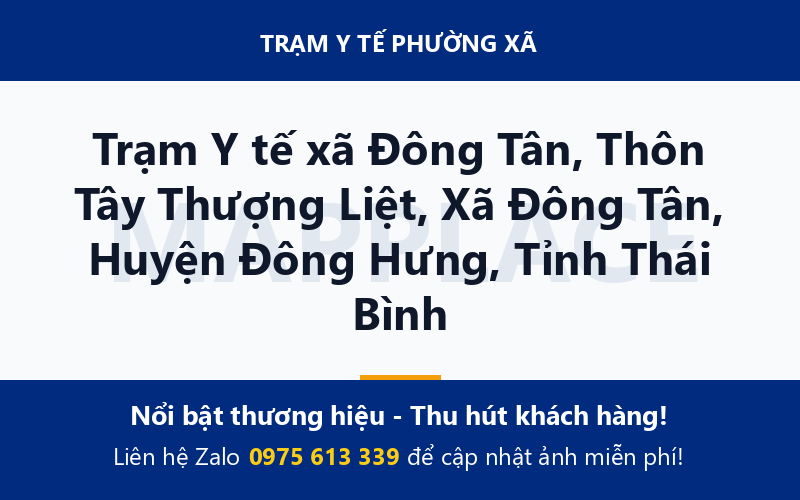 Trạm Y tế xã Đông Tân, Thôn Tây Thượng Liệt, Xã Đông Tân, Huyện Đông Hưng, Tỉnh Thái Bình
