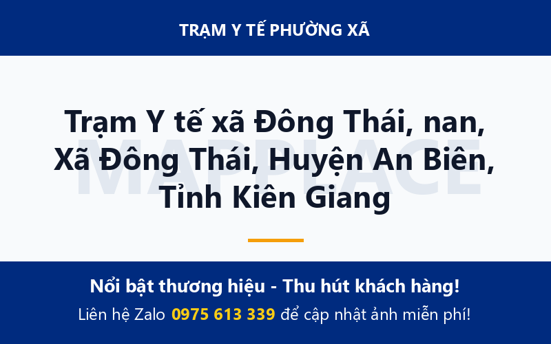 Trạm Y tế xã Đông Thái, nan, Xã Đông Thái, Huyện An Biên, Tỉnh Kiên Giang