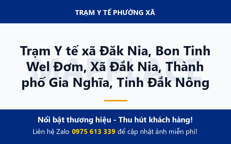 Trạm Y tế xã Đăk Nia, Bon Tinh Wel Đơm, Xã Đắk Nia, Thành phố Gia Nghĩa, Tỉnh Đắk Nông