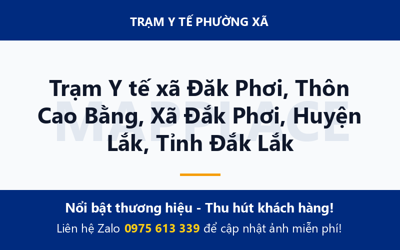 Trạm Y tế xã Đăk Phơi, Thôn Cao Bằng, Xã Đắk Phơi, Huyện Lắk, Tỉnh Đắk Lắk