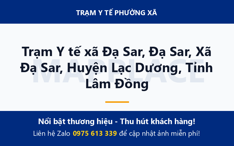 Trạm Y tế xã Đạ Sar, Đạ Sar, Xã Đạ Sar, Huyện Lạc Dương, Tỉnh Lâm Đồng