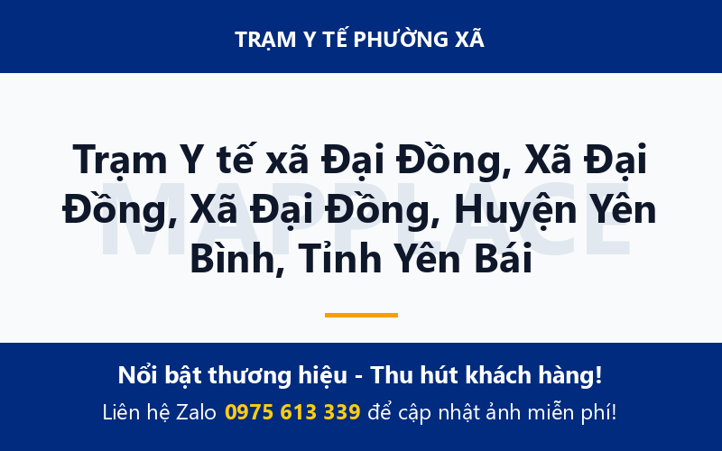 Trạm Y tế xã Đại Đồng, Xã Đại Đồng, Xã Đại Đồng, Huyện Yên Bình, Tỉnh Yên Bái