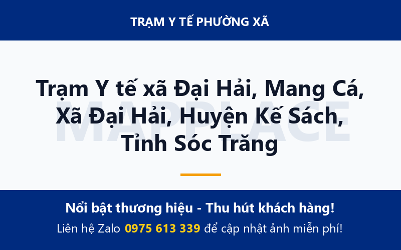 Trạm Y tế xã Đại Hải, Mang Cá, Xã Đại Hải, Huyện Kế Sách, Tỉnh Sóc Trăng