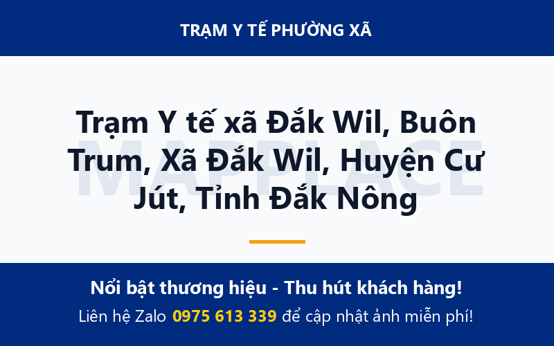 Trạm Y tế xã Đắk Wil, Buôn Trum, Xã Đắk Wil, Huyện Cư Jút, Tỉnh Đắk Nông