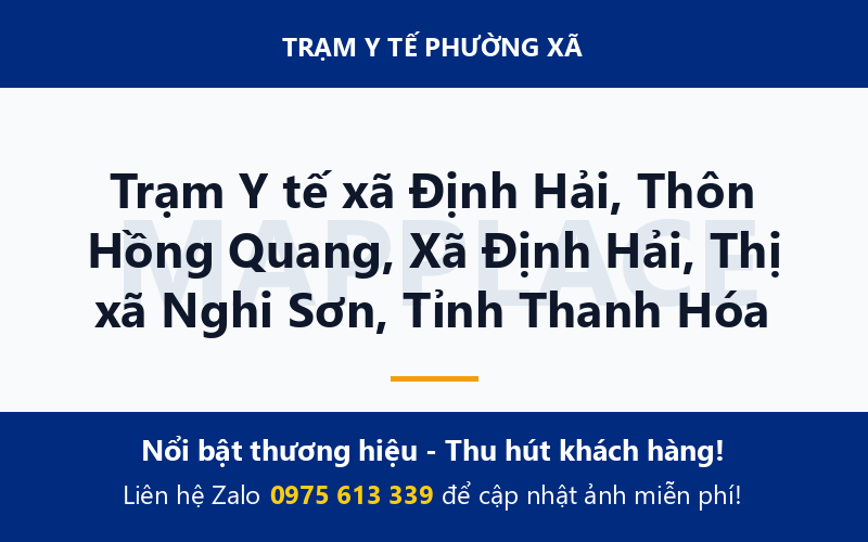 Trạm Y tế xã Định Hải, Thôn Hồng Quang, Xã Định Hải, Thị xã Nghi Sơn, Tỉnh Thanh Hóa