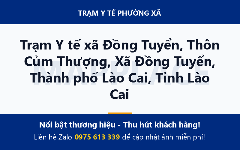 Trạm Y tế xã Đồng Tuyển, Thôn Củm Thượng, Xã Đồng Tuyển, Thành phố Lào Cai, Tỉnh Lào Cai