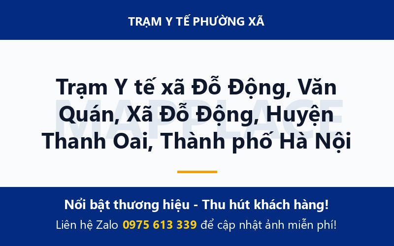 Trạm Y tế xã Đỗ Động, Văn Quán, Xã Đỗ Động, Huyện Thanh Oai, Thành phố Hà Nội