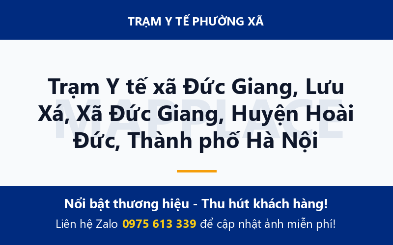 Trạm Y tế xã Đức Giang, Lưu Xá, Xã Đức Giang, Huyện Hoài Đức, Thành phố Hà Nội