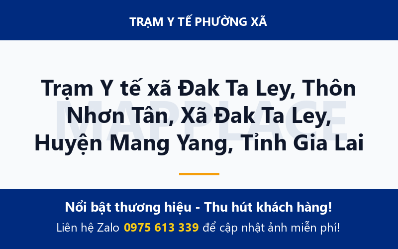 Trạm Y tế xã Đak Ta Ley, Thôn Nhơn Tân, Xã Đak Ta Ley, Huyện Mang Yang, Tỉnh Gia Lai