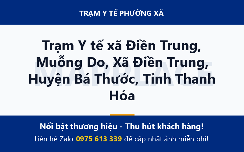 Trạm Y tế xã Điền Trung, Muỗng Do, Xã Điền Trung, Huyện Bá Thước, Tỉnh Thanh Hóa