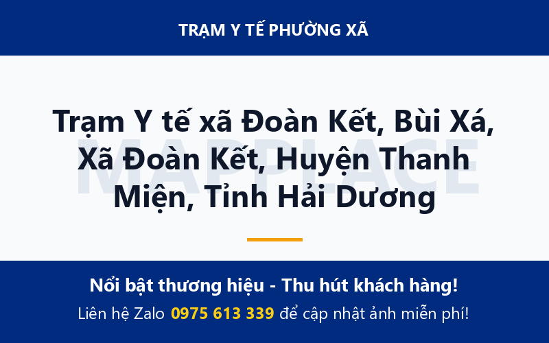 Trạm Y tế xã Đoàn Kết, Bùi Xá, Xã Đoàn Kết, Huyện Thanh Miện, Tỉnh Hải Dương