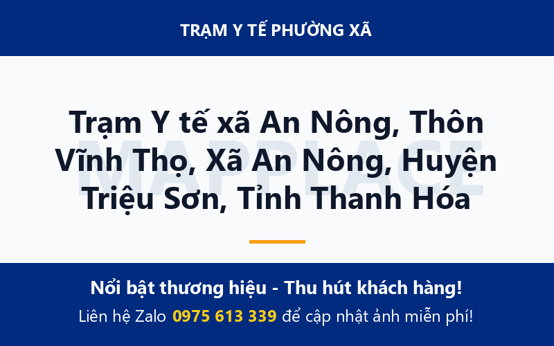 Trạm Y tế xã An Nông, Thôn Vĩnh Thọ, Xã An Nông, Huyện Triệu Sơn, Tỉnh Thanh Hóa