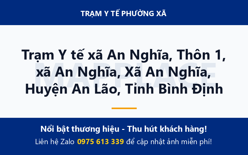 Trạm Y tế xã An Nghĩa, Thôn 1, xã An Nghĩa, Xã An Nghĩa, Huyện An Lão, Tỉnh Bình Định