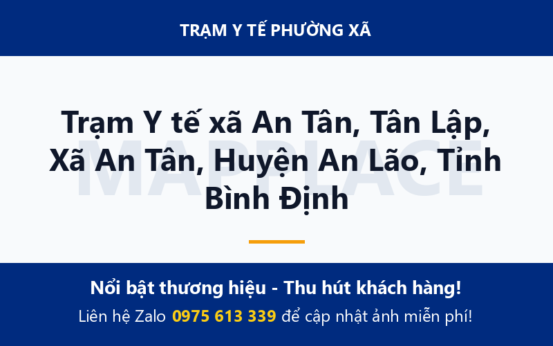 Trạm Y tế xã An Tân, Tân Lập, Xã An Tân, Huyện An Lão, Tỉnh Bình Định