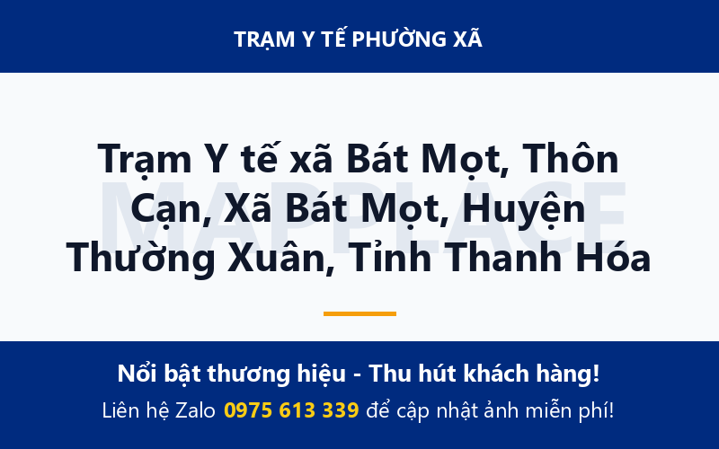 Trạm Y tế xã Bát Mọt, Thôn Cạn, Xã Bát Mọt, Huyện Thường Xuân, Tỉnh Thanh Hóa