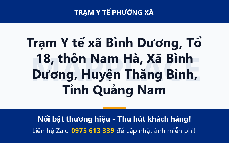 Trạm Y tế xã Bình Dương, Tổ 18, thôn Nam Hà, Xã Bình Dương, Huyện Thăng Bình, Tỉnh Quảng Nam