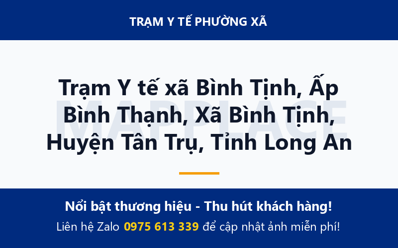 Trạm Y tế xã Bình Tịnh, Ấp Bình Thạnh, Xã Bình Tịnh, Huyện Tân Trụ, Tỉnh Long An