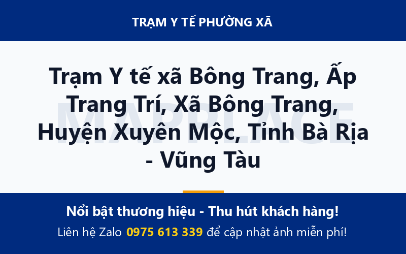 Trạm Y tế xã Bông Trang, Ấp Trang Trí, Xã Bông Trang, Huyện Xuyên Mộc, Tỉnh Bà Rịa - Vũng Tàu