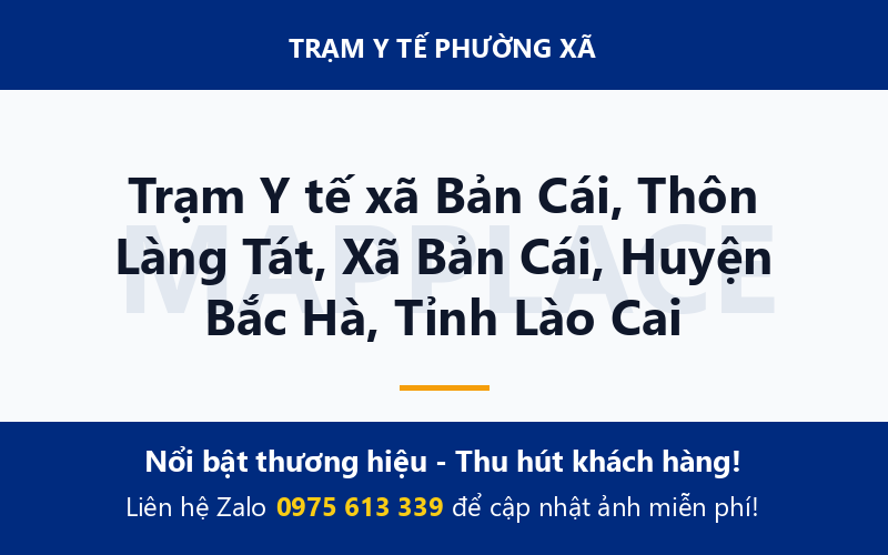 Trạm Y tế xã Bản Cái, Thôn Làng Tát, Xã Bản Cái, Huyện Bắc Hà, Tỉnh Lào Cai