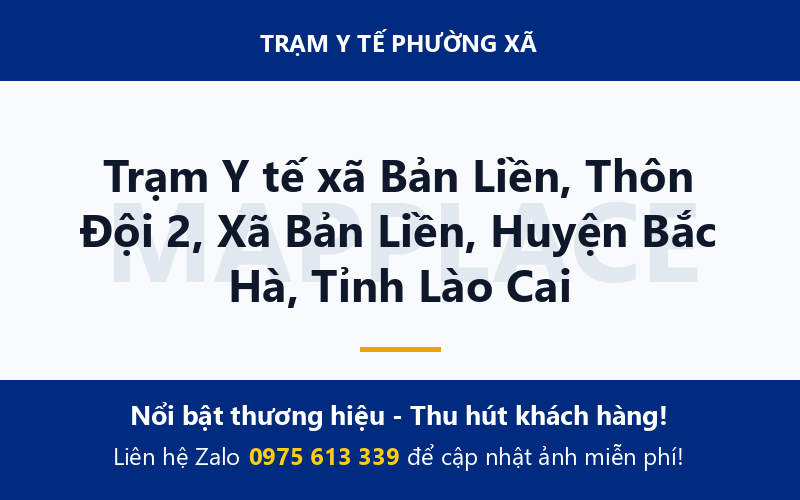 Trạm Y tế xã Bản Liền, Thôn Đội 2, Xã Bản Liền, Huyện Bắc Hà, Tỉnh Lào Cai