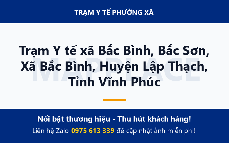 Trạm Y tế xã Bắc Bình, Bắc Sơn, Xã Bắc Bình, Huyện Lập Thạch, Tỉnh Vĩnh Phúc