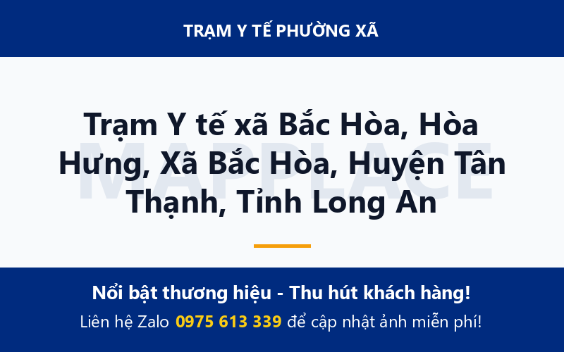 Trạm Y tế xã Bắc Hòa, Hòa Hưng, Xã Bắc Hòa, Huyện Tân Thạnh, Tỉnh Long An