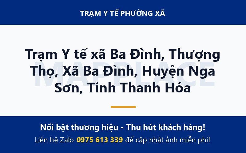 Trạm Y tế xã Ba Đình, Thượng Thọ, Xã Ba Đình, Huyện Nga Sơn, Tỉnh Thanh Hóa
