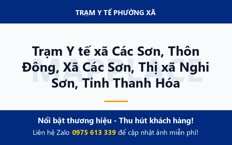Trạm Y tế xã Các Sơn, Thôn Đông, Xã Các Sơn, Thị xã Nghi Sơn, Tỉnh Thanh Hóa