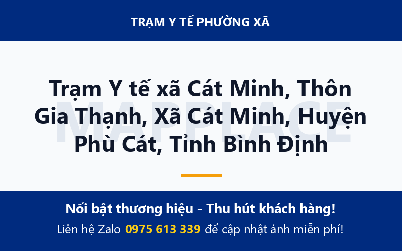 Trạm Y tế xã Cát Minh, Thôn Gia Thạnh, Xã Cát Minh, Huyện Phù Cát, Tỉnh Bình Định
