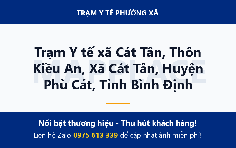 Trạm Y tế xã Cát Tân, Thôn Kiều An, Xã Cát Tân, Huyện Phù Cát, Tỉnh Bình Định