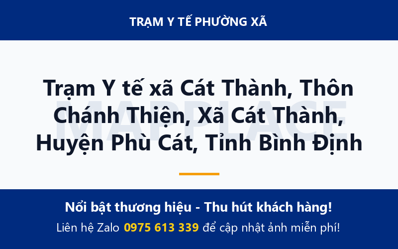 Trạm Y tế xã Cát Thành, Thôn Chánh Thiện, Xã Cát Thành, Huyện Phù Cát, Tỉnh Bình Định