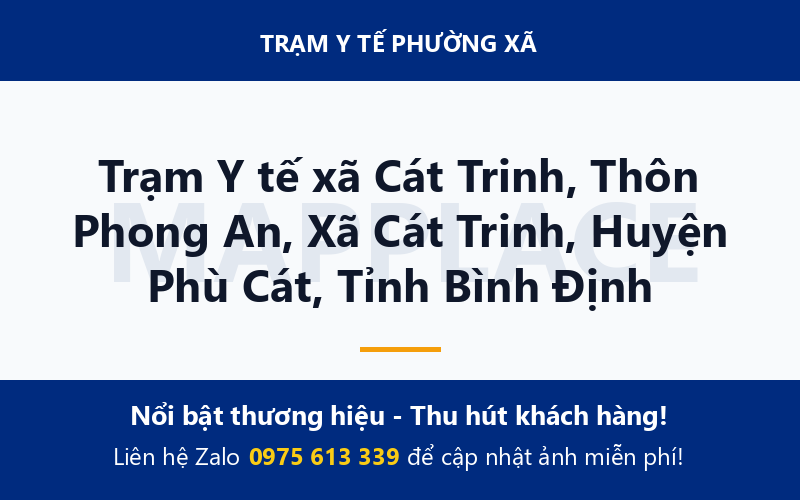 Trạm Y tế xã Cát Trinh, Thôn Phong An, Xã Cát Trinh, Huyện Phù Cát, Tỉnh Bình Định