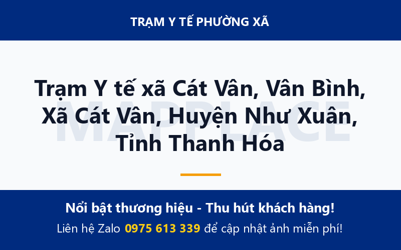 Trạm Y tế xã Cát Vân, Vân Bình, Xã Cát Vân, Huyện Như Xuân, Tỉnh Thanh Hóa