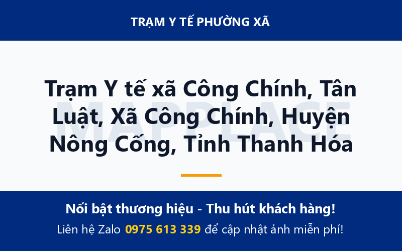 Trạm Y tế xã Công Chính, Tân Luật, Xã Công Chính, Huyện Nông Cống, Tỉnh Thanh Hóa