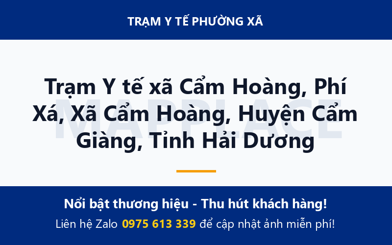 Trạm Y tế xã Cẩm Hoàng, Phí Xá, Xã Cẩm Hoàng, Huyện Cẩm Giàng, Tỉnh Hải Dương