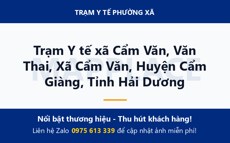 Trạm Y tế xã Cẩm Văn, Văn Thai, Xã Cẩm Văn, Huyện Cẩm Giàng, Tỉnh Hải Dương