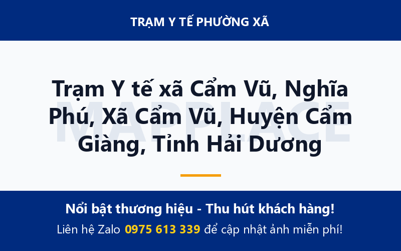 Trạm Y tế xã Cẩm Vũ, Nghĩa Phú, Xã Cẩm Vũ, Huyện Cẩm Giàng, Tỉnh Hải Dương
