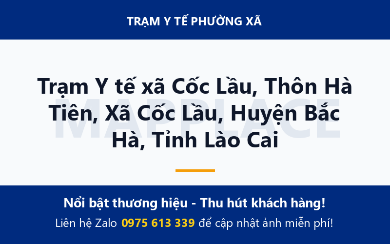 Trạm Y tế xã Cốc Lầu, Thôn Hà Tiên, Xã Cốc Lầu, Huyện Bắc Hà, Tỉnh Lào Cai