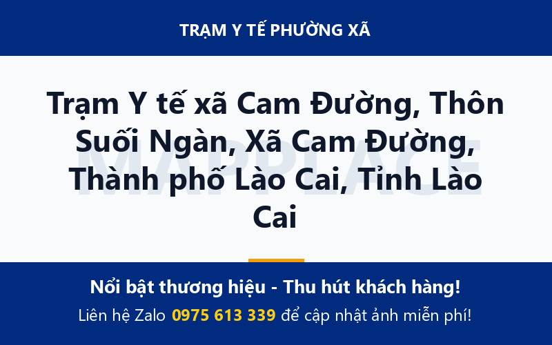 Trạm Y tế xã Cam Đường, Thôn Suối Ngàn, Xã Cam Đường, Thành phố Lào Cai, Tỉnh Lào Cai