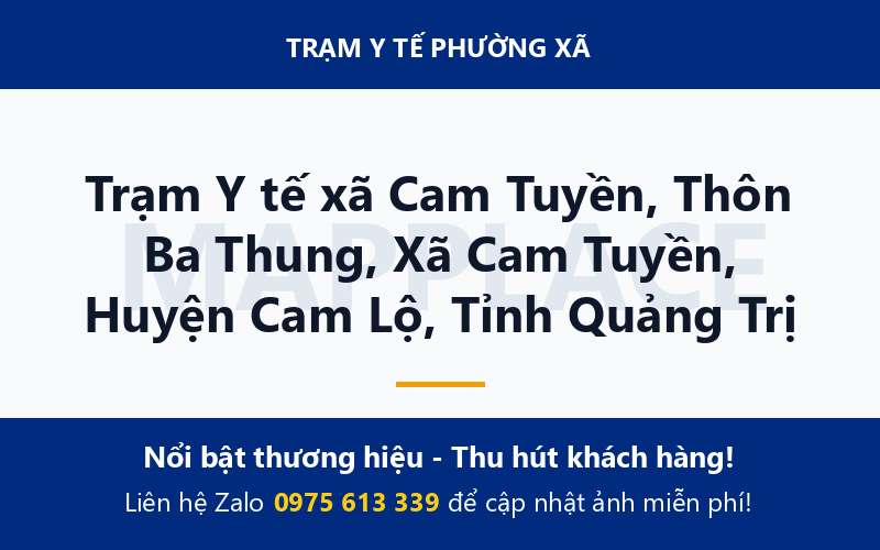 Trạm Y tế xã Cam Tuyền, Thôn Ba Thung, Xã Cam Tuyền, Huyện Cam Lộ, Tỉnh Quảng Trị
