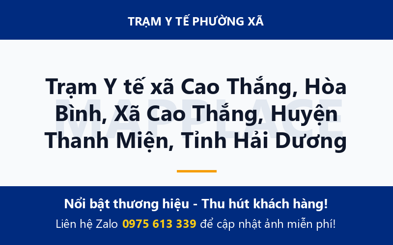 Trạm Y tế xã Cao Thắng, Hòa Bình, Xã Cao Thắng, Huyện Thanh Miện, Tỉnh Hải Dương