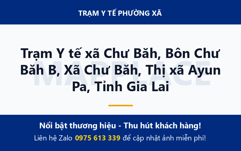 Trạm Y tế xã Chư Băh, Bôn Chư Băh B, Xã Chư Băh, Thị xã Ayun Pa, Tỉnh Gia Lai