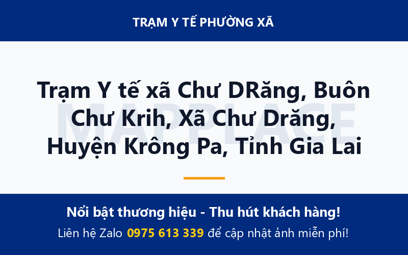 Trạm Y tế xã Chư DRăng, Buôn Chư Krih, Xã Chư Drăng, Huyện Krông Pa, Tỉnh Gia Lai